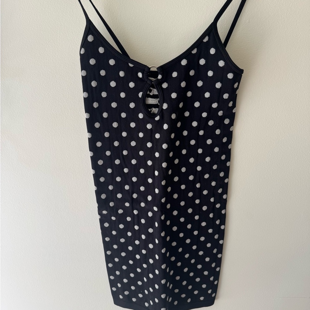 Zara Black Dress with White Dots
